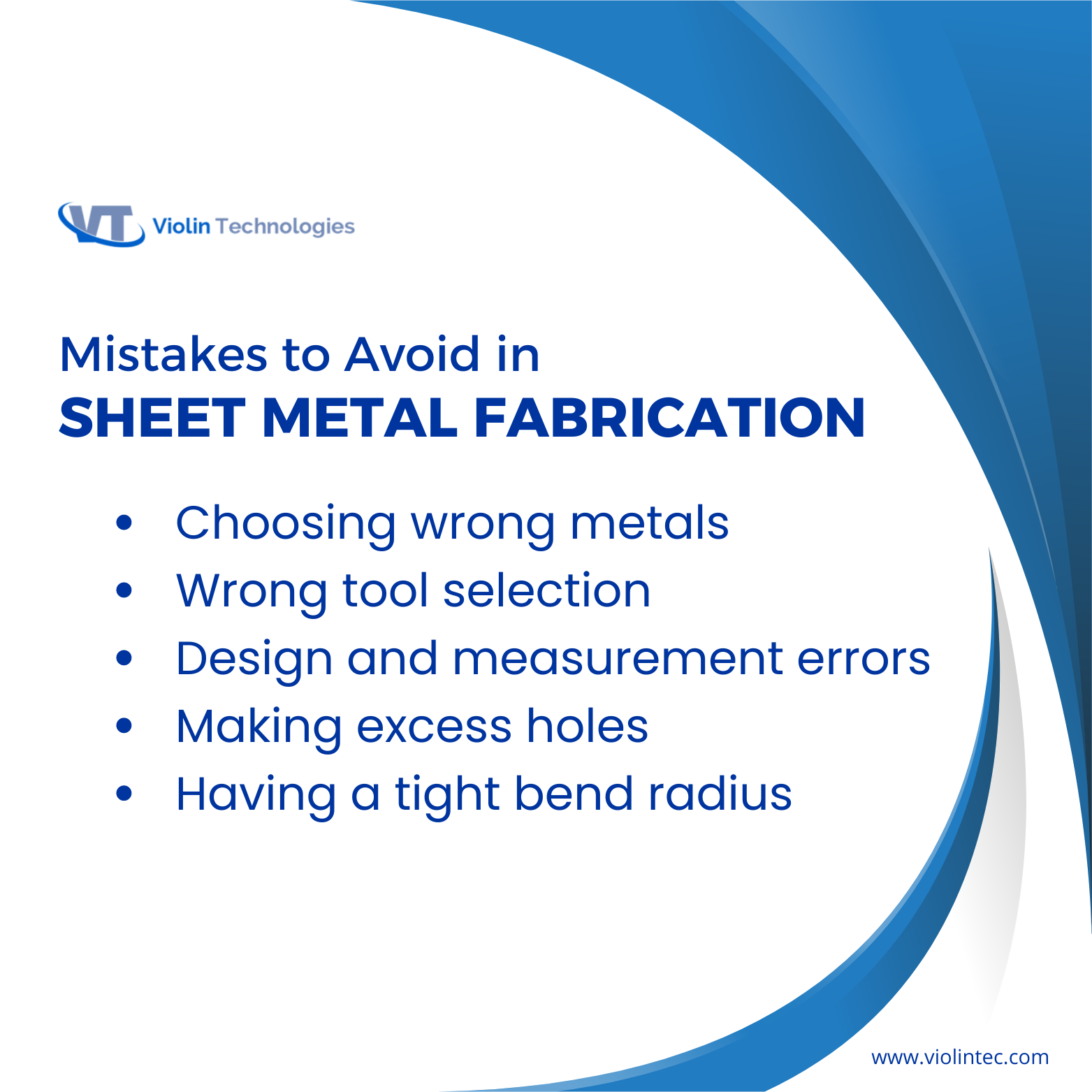 Mistakes to avoid in Sheet metal fabrication